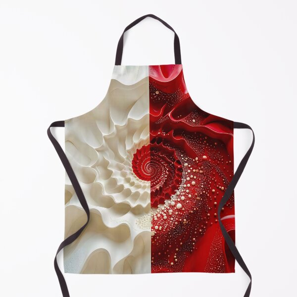 Item preview, Ruby Red and Ivory Porcelain Waves designed and sold by Vicky Brago-Mitchell®.