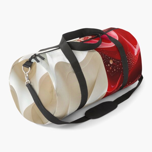Item preview, Ruby Red and Ivory Porcelain Waves designed and sold by Vicky Brago-Mitchell®.