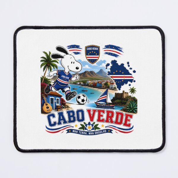 Item preview, Funny Snoopy Playing Soccer for Cabo Verde Team World Cup Design designed and sold by wallflower2war.