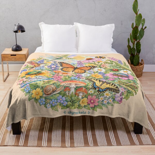 Item preview, Garden Insects Wildflower Nature Circle designed and sold by Skyrocketz.