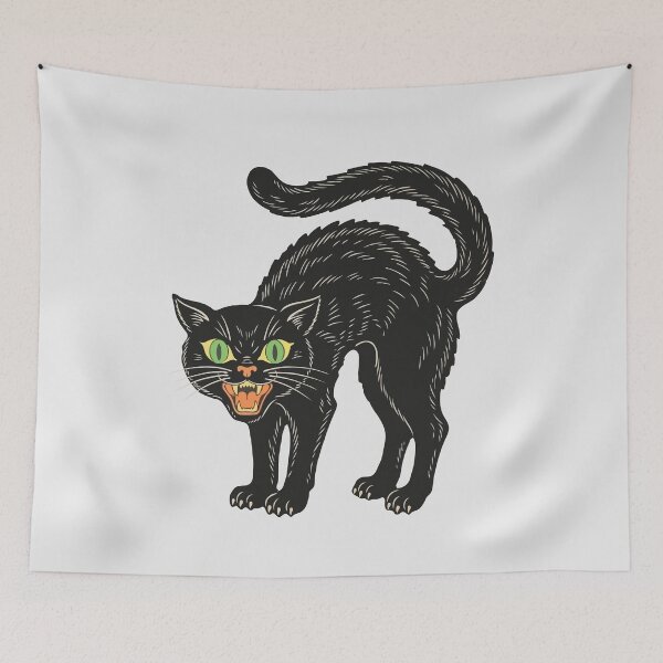 Item preview, Hissing Black Cat designed and sold by Gkinoki.