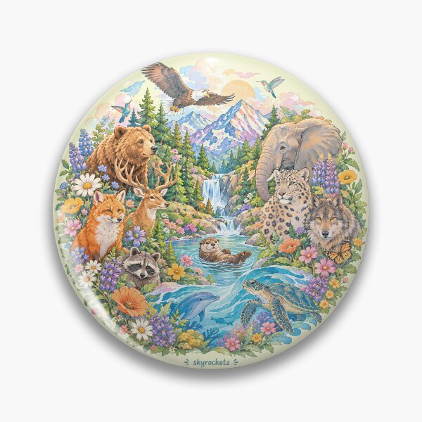 Item preview, Wild Animals Nature Kingdom Circle designed and sold by Skyrocketz.