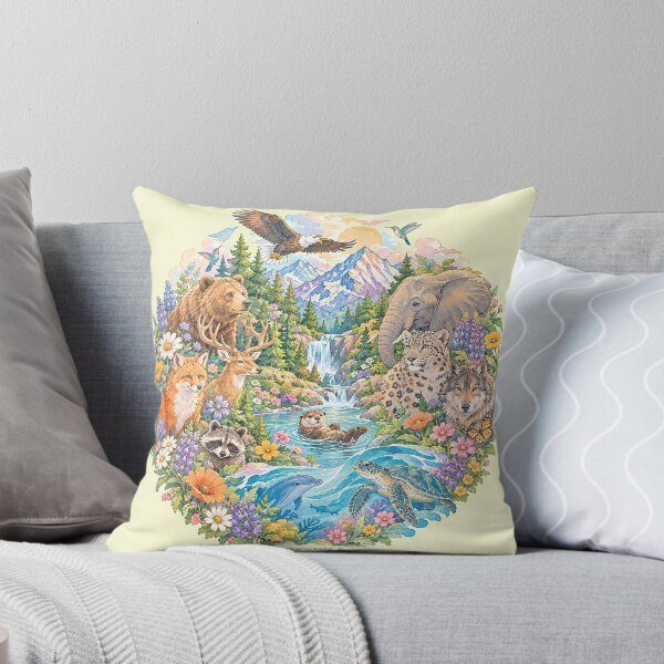 Item preview, Wild Animals Nature Kingdom Circle designed and sold by Skyrocketz.