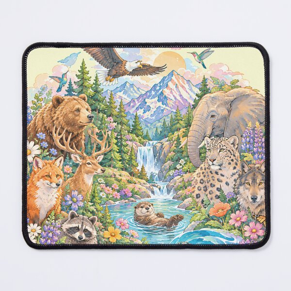Item preview, Wild Animals Nature Kingdom Circle designed and sold by Skyrocketz.