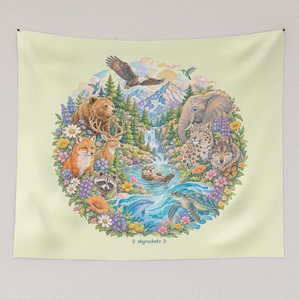 Item preview, Wild Animals Nature Kingdom Circle designed and sold by Skyrocketz.