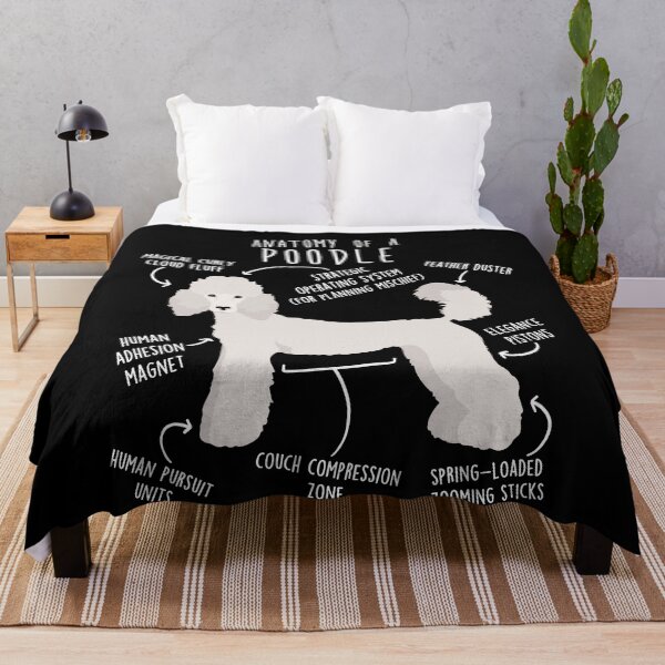 Item preview, White Standard Poodle Dog Anatomy designed and sold by Clara Hollins.