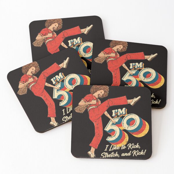 Item preview, 50 Kicking Stretching Vintage Retro Birthday Woman designed and sold by Hector-Studio.