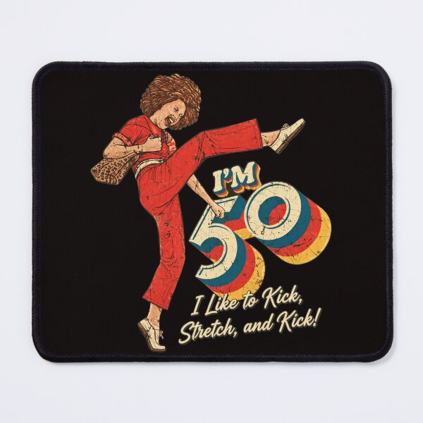 Item preview, 50 Kicking Stretching Vintage Retro Birthday Woman designed and sold by Hector-Studio.