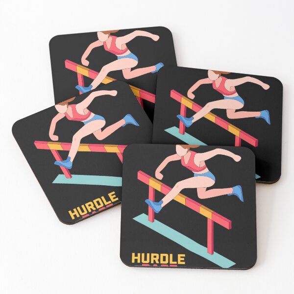 Item preview, Hurdle Race Art - Female Athlete Jumping designed and sold by EMRYOBERTSON.