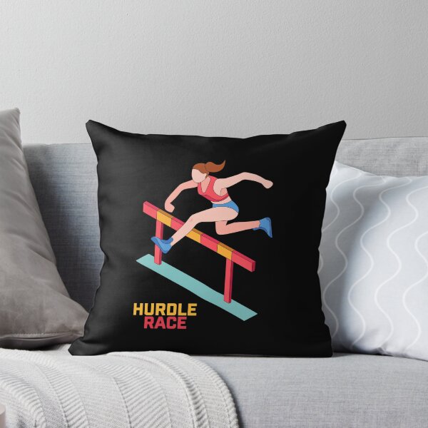 Item preview, Hurdle Race Art - Female Athlete Jumping designed and sold by EMRYOBERTSON.