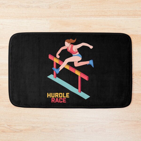 Item preview, Hurdle Race Art - Female Athlete Jumping designed and sold by EMRYOBERTSON.