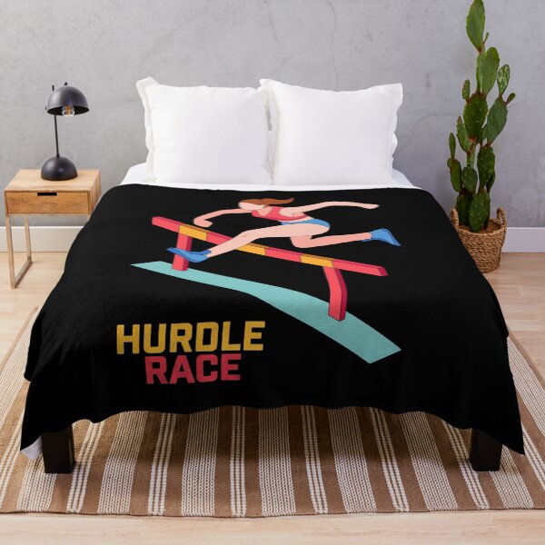 Item preview, Hurdle Race Art - Female Athlete Jumping designed and sold by EMRYOBERTSON.