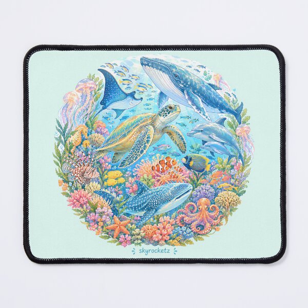 Item preview, Ocean Life Coral Reef Kingdom Circle designed and sold by Skyrocketz.