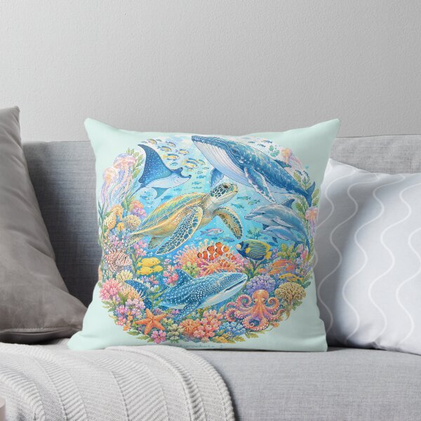 Item preview, Ocean Life Coral Reef Kingdom Circle designed and sold by Skyrocketz.