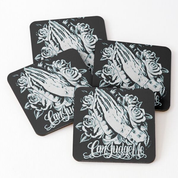 Item preview, Praying Hands Tattoo Art Only God Can Judge Me Graphic designed and sold by DarleneBauch.
