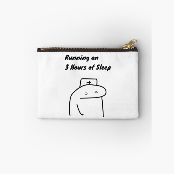 Item preview, Running On 3 Hours Of Sleep Funny Nurse Flork Meme designed and sold by darkskinbender.