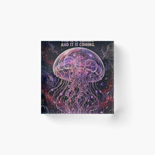 Item preview, Cosmic jellyfish descending from the depths of outer space toward Earth designed and sold by DibujandoPorfa.