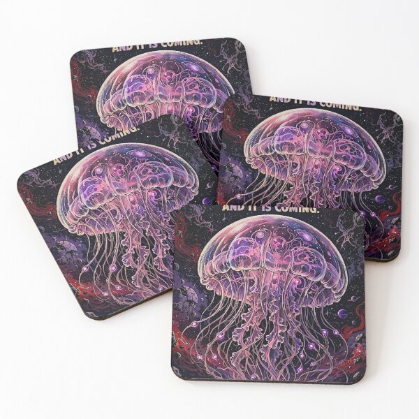 Item preview, Cosmic jellyfish descending from the depths of outer space toward Earth designed and sold by DibujandoPorfa.
