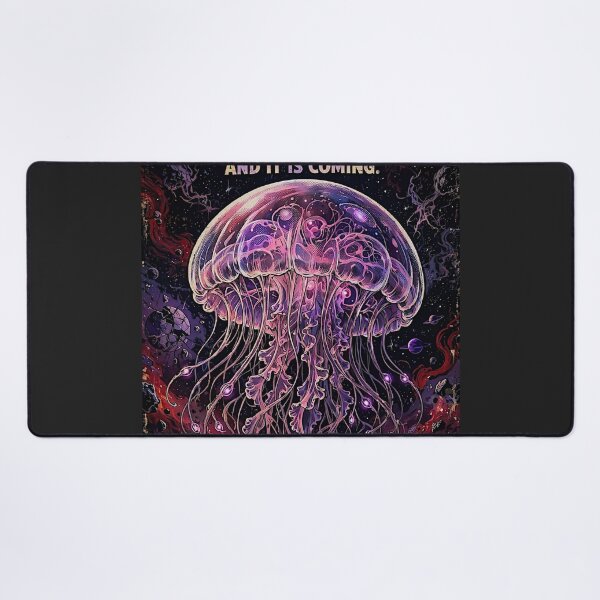 Item preview, Cosmic jellyfish descending from the depths of outer space toward Earth designed and sold by DibujandoPorfa.