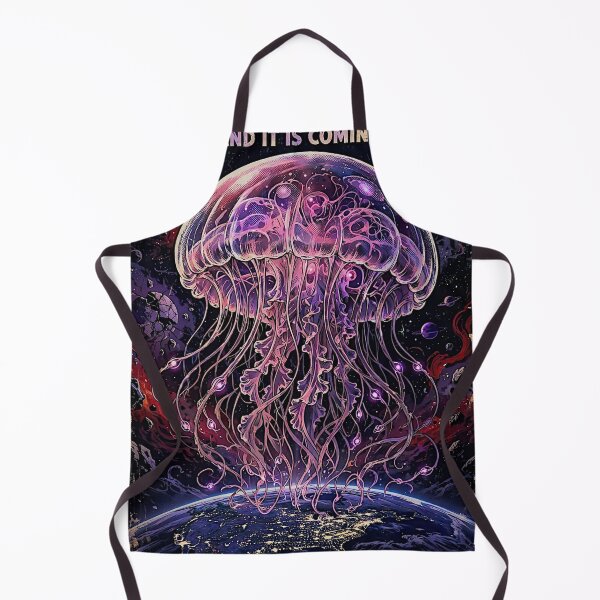 Item preview, Cosmic jellyfish descending from the depths of outer space toward Earth designed and sold by DibujandoPorfa.