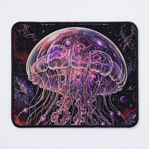 Item preview, Cosmic jellyfish descending from the depths of outer space toward Earth designed and sold by DibujandoPorfa.