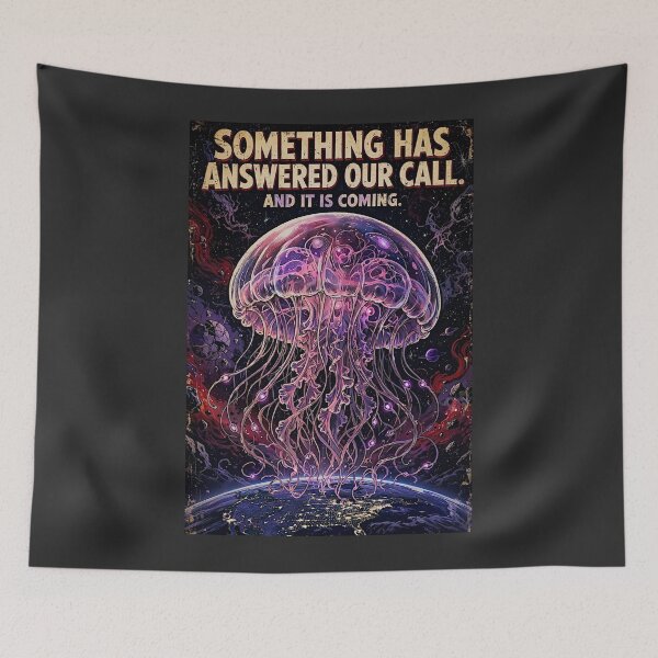 Item preview, Cosmic jellyfish descending from the depths of outer space toward Earth designed and sold by DibujandoPorfa.
