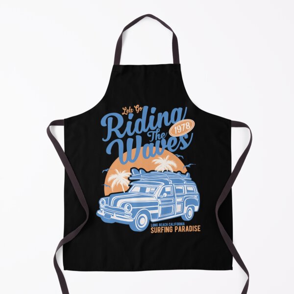 Item preview, Retro Surfing Paradise Woody Wagon Beach Sunset Graphic designed and sold by DarleneBauch.