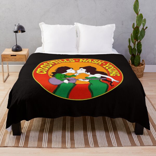 Item preview, Crosby Stills Nash & Young Retro Kissing Guitarists Logo designed and sold by Hector-Studio.