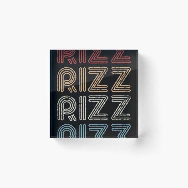 Item preview, Retro Typography Rizz Slang Outline Font Pattern designed and sold by DarleneBauch.