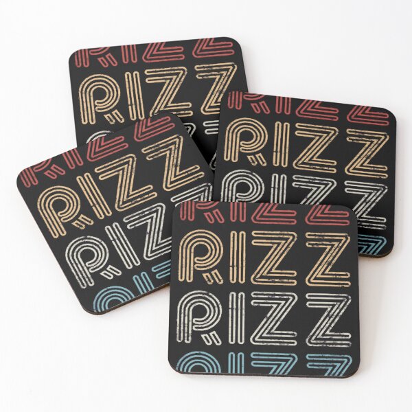 Item preview, Retro Typography Rizz Slang Outline Font Pattern designed and sold by DarleneBauch.
