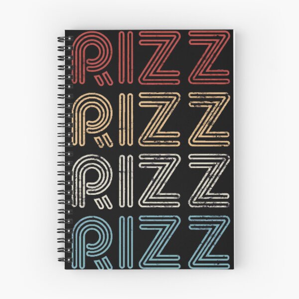Item preview, Retro Typography Rizz Slang Outline Font Pattern designed and sold by DarleneBauch.