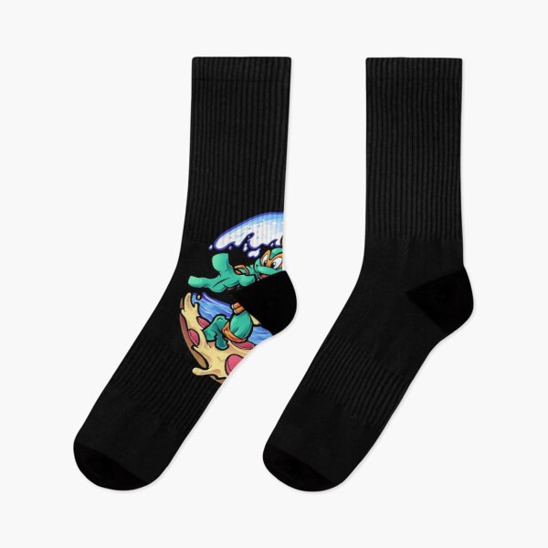 Item preview, Funny Cartoon Turtle Surfing On Pizza Wave Graphic designed and sold by DarleneBauch.