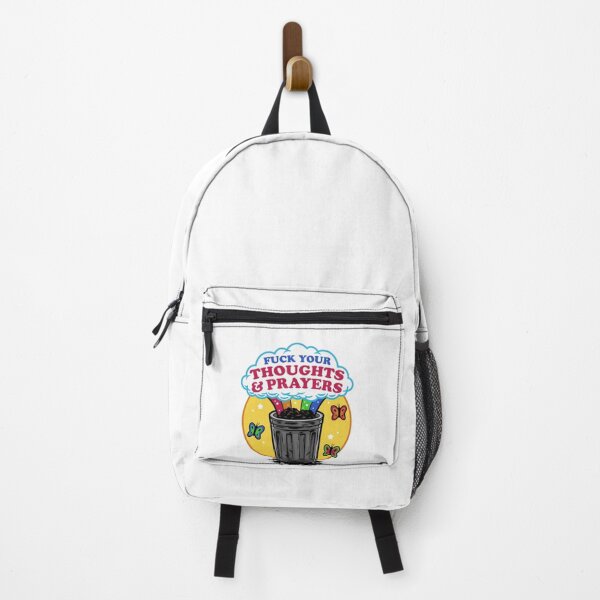 Item preview, Sarcastic Thoughts and Prayers Rainbow Trash Can Graphic designed and sold by DarleneBauch.