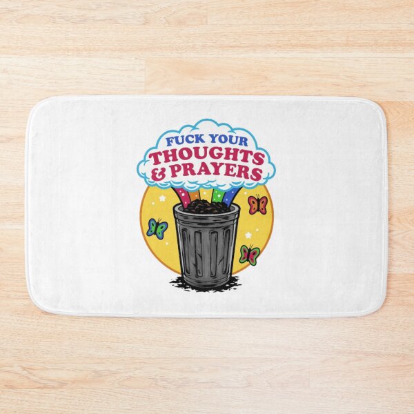 Item preview, Sarcastic Thoughts and Prayers Rainbow Trash Can Graphic designed and sold by DarleneBauch.