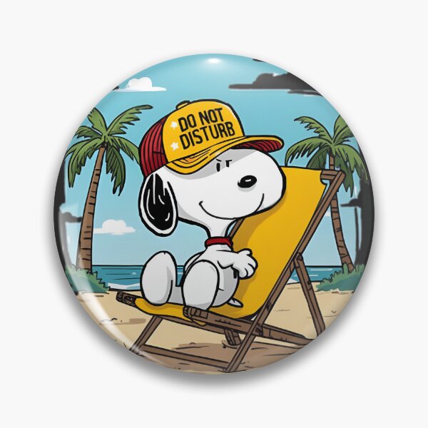 Item preview, Snoopy Relaxing on the Beach Summer Vacation Illustration designed and sold by clockneck.