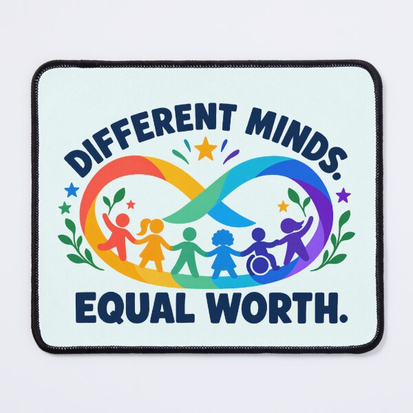 Item preview, Different Minds, Equal Worth – Autism Acceptance T-Shirt designed and sold by NinaCreator.