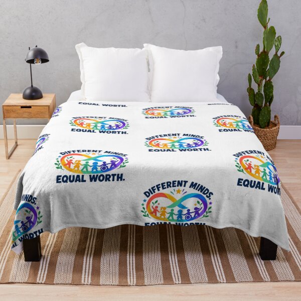 Item preview, Different Minds, Equal Worth – Autism Acceptance T-Shirt designed and sold by NinaCreator.