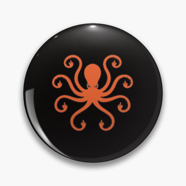 Item preview, Angry Octopus Middle Finger Defiant Marine Life Art designed and sold by WarmTones.