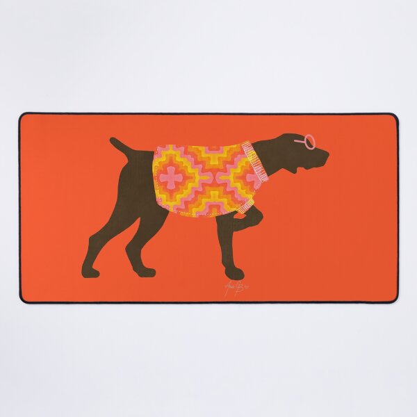 Item preview, Pointer dog with pattern sweater orange designed and sold by Ana Gorozpe.