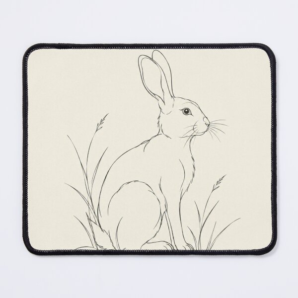 Item preview, Rabbit in Grass | Minimalist Continuous Line Art Print designed and sold by Zaramodo.