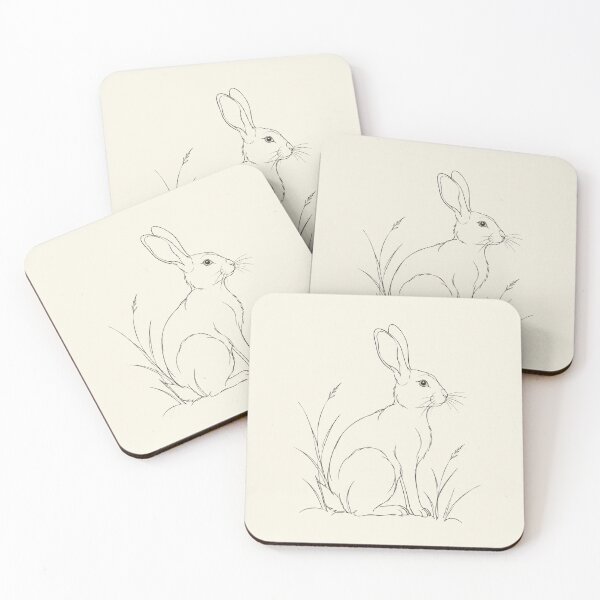 Item preview, Rabbit in Grass | Minimalist Continuous Line Art Print designed and sold by Zaramodo.