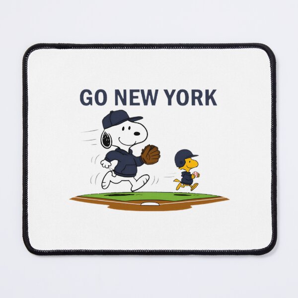 Item preview, Retro Baseball Design Featuring Snoopy and Woodstock Inspired by New York Yankees designed and sold by clockneck.