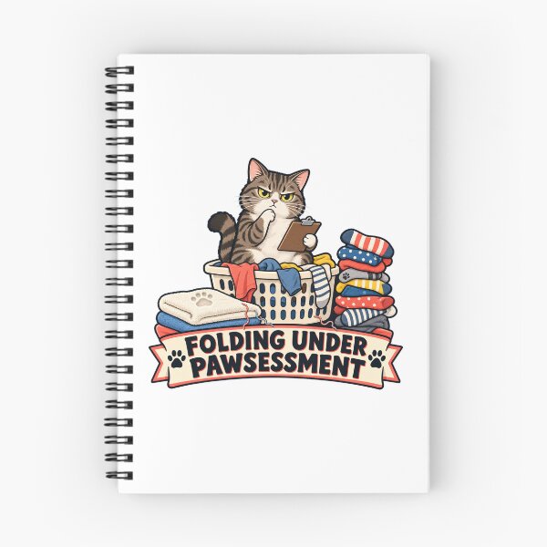 Item preview, Folding Under Pawss: Cat Laundry Quality Control designed and sold by Chase The Trend.
