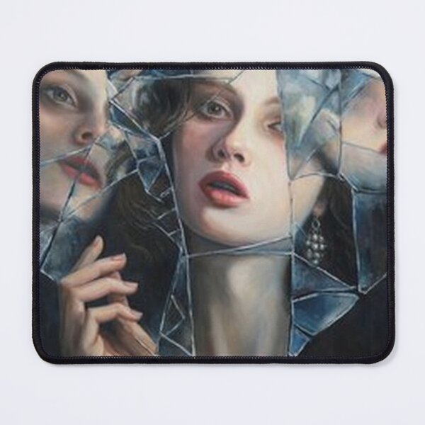 Item preview, Shattered Mirror Woman Oil Painting Portrait designed and sold by AtelierFemme.