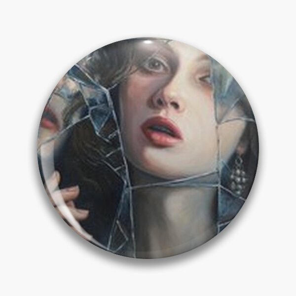 Item preview, Shattered Mirror Woman Oil Painting Portrait designed and sold by AtelierFemme.
