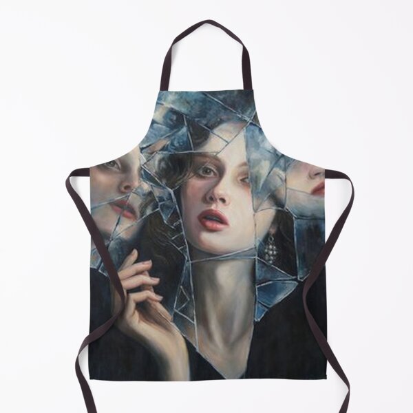 Item preview, Shattered Mirror Woman Oil Painting Portrait designed and sold by AtelierFemme.