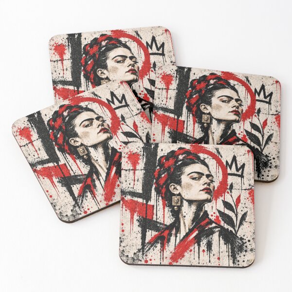 Item preview, Frida Inspired Rebel Graffiti Portrait designed and sold by Qenlo.