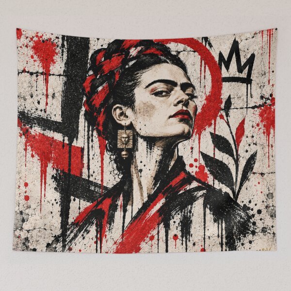 Item preview, Frida Inspired Rebel Graffiti Portrait designed and sold by Qenlo.