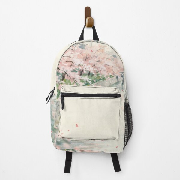 Item preview, Vintage Watercolor Cherry Blossom Japanese Canal Landscape Vector designed and sold by Shutter-Dragon.