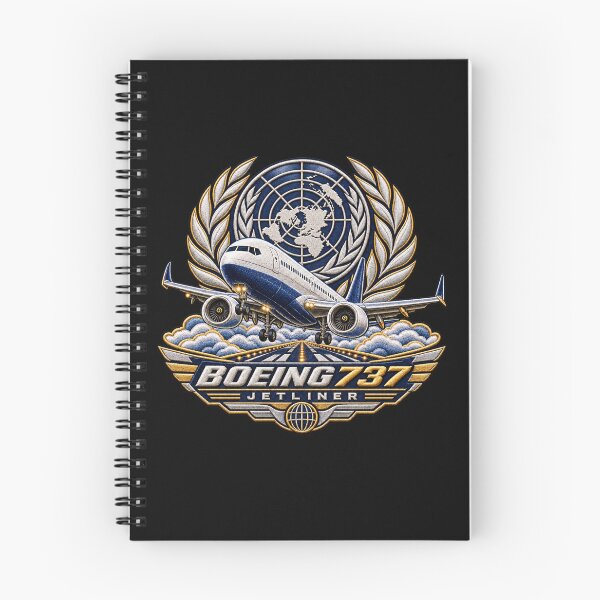Item preview, Boeing 737 Jetliner Embroidered Aviation Crest with United Nations World Map designed and sold by Emoji Emblems.